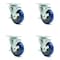 Service Caster Regency 600CSW415WB U-Boat Utility Cart Caster Replacement Set - REG-SCC-20S414-PPUB-BLUE-TLB-TP2-4 - alternate 1